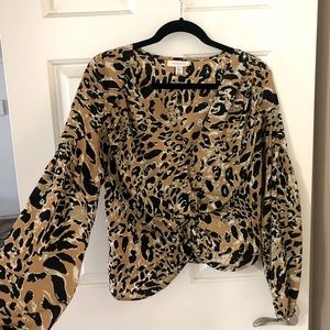 TopShop Animal Print Top